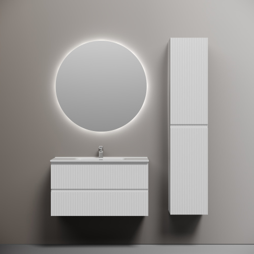 Тумба под раковину Sancos SNOB R SNR90W 89х45х50 подвесная цвет белый - фото 2